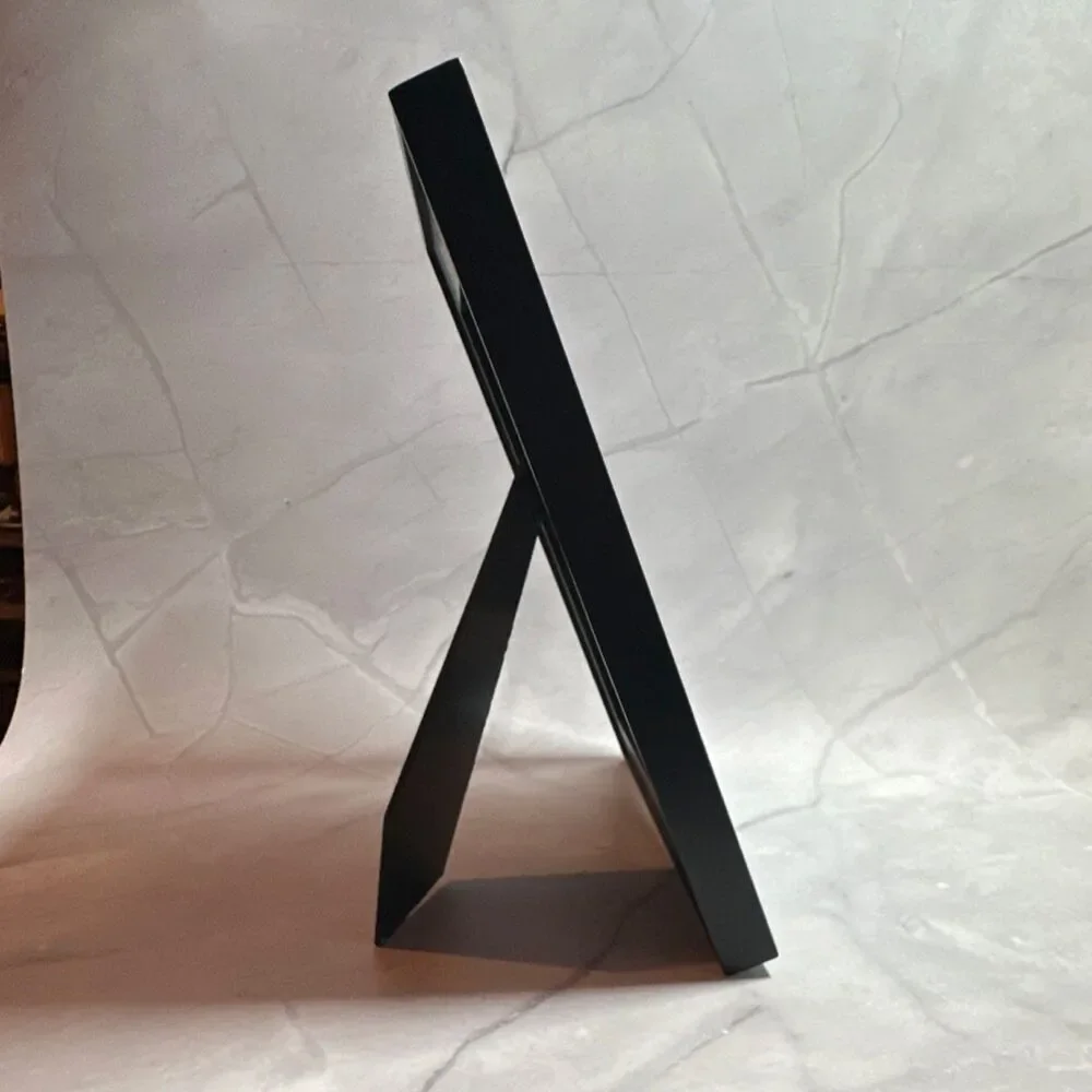 ACR Industries Black MDF Matte 8x10 Rectangle Photo Frame 5x7 Mat Wall Stand